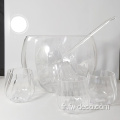 Ensemble de punch en verre de punch en verre transparent